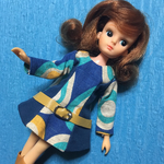 リカちゃん、ブライス用ワンピース、ブルー
