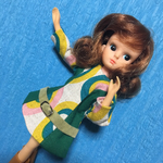 リカちゃん、ブライス用ワンピース、グリーン