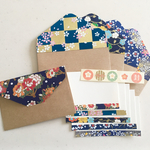 再販☆和紙のミニレターセット(青)