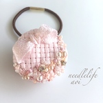 桜〜刺繍ヘアゴム〜