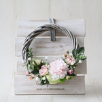 ☆再販☆置いて飾れる♪アンティークリース＜ホワイトスタンド>