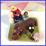  クマより強い  ダックス  ☆チョコタン☆羊毛フェルト