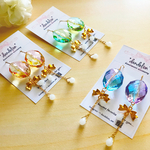 ステンドガラス風船ピアス/イヤリング