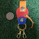 カラフル革のキーホルダー