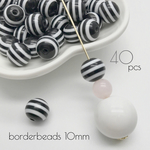 Border Beads ＊ Black 10mm