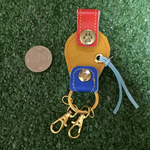 カラフル革のキーホルダー