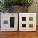 Mediterranean White Painted Switch Plates   地中海白壁風 スイッチ コンセント プレート
