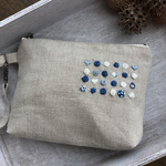 コレクション 水色 刺繍ポーチ