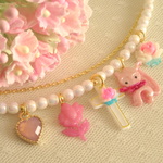 Vintageガーリーカボションの２連ブレスレット♡
