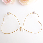 zirconia heart♡ノンホールピアス