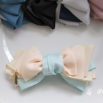 ribbonribbon accessory ～グリーン×アイボリーリボンのヘアアクセサリー～