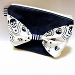 ドクロリボンポーチ