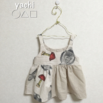 うさぎ🐰ときのこ🍄さん cotton linenのチュニックふんわりワンピ 