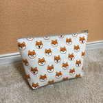柴犬×唐草模様ポーチ