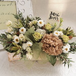 母の日の白樺アレンジ（ホワイト）
