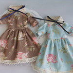 双子コーデセット（花柄×付け襟）