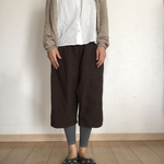 ゆったりぼったりしたパンツ 茶色
