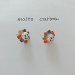 スマイルお花ピアス