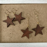 再販☆星のウッドピアス／イヤリング