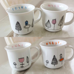 再販×12 《ペア》名前入り 北欧風＊2セット＊コロンとかわいいカップ