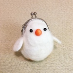 羊毛フェルト文鳥財布