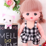 メルちゃん  ギンガムチェックのセット パンツ、トップス
