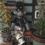 スニーカー付き.ソックモンキー☆ カラモフ ブラックくん