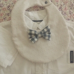 for boy ☆蝶ネクタイ付きスタイ18(ネイビー)