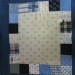 マリン柄のパッチワークフリーマット