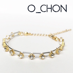 上品 クリスタルビーズの シンプル ブレスレット