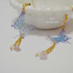 ギャラクシーの蝶々 ピアス イヤリング