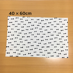 再販♫ 小学校デスクサイズ40×60cm リボン柄のランチョンマット！入学にどうぞ♡ ネームタグ付き