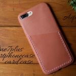 イタリアンレザーブッテーロ 1枚革 カードケース付き iPhone7plus/8plusケース