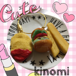 ハンバーガーセットのバックチャーム