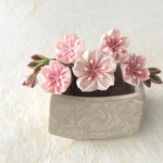 正絹つまみ細工のコーム 桜