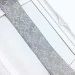 《1m分》レース柄ファブリックリボン(グレー、40mm)-89