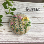 ディル＆タイム ハーブ 刺繍ブローチ