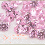 【20個セット】CZ 3mm ピンクキュービック ジルコニア ラウンド ファセットカット カラー ルース 素材