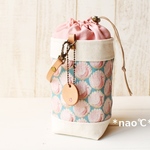 保冷bag★リバティ・ピーコックス・オブ・グランサムホール★ ブルーピンク・名入れ可
