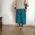 ゆったりぼったりしたパンツ ターコイズ