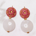 陶器ビーズのお花 earring/pierce