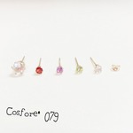 14kgf☆天然石の一粒ピアス 5ｍｍ