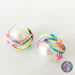 虹色水引が鮮やかなピアス  イヤリング