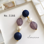 No.S166 アシメ✾︎おしゃれブルー✧︎大人ピアス