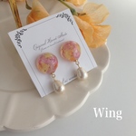 まぁるいお花畑  ピアス/イヤリング/樹脂ノンホール