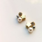 小さな星屑のビジューピアス