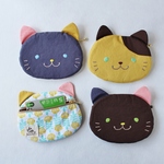ふんわり☆ねこさん　ミニポーチ　コインケースにも♪