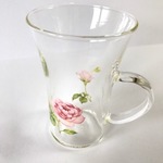 バラのグラス（耐熱）