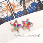 春夏おすすめ♡カラフルストーン☆シェルの星ピアス♡＋100円イヤリング変更可☺︎