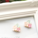 紫陽花 パステル ピアス